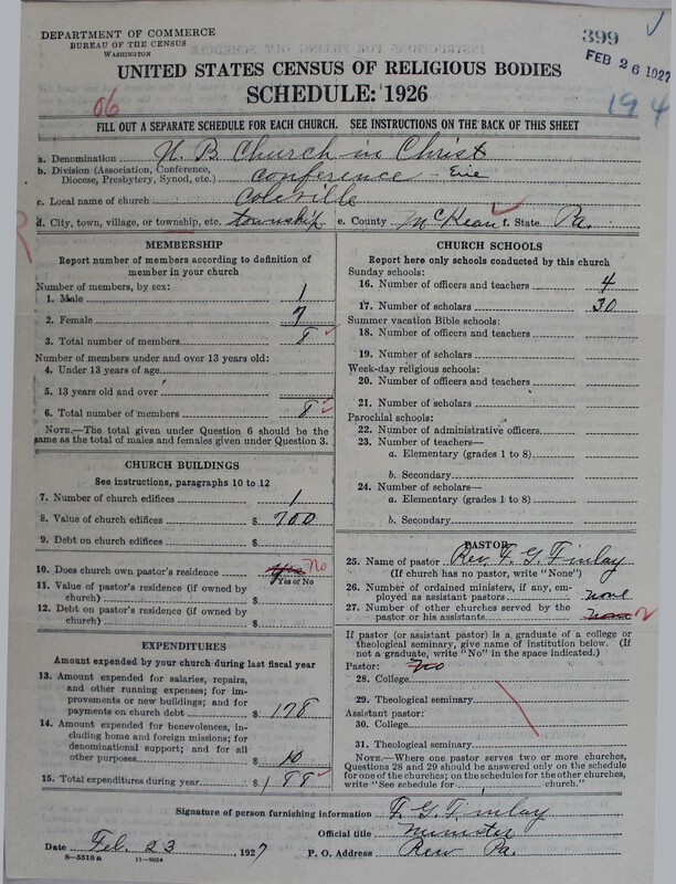 Scan of Church of the United Brethren in Christ: 399