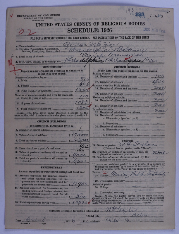 Scan of African Methodist Episcopal Zion Church: 193