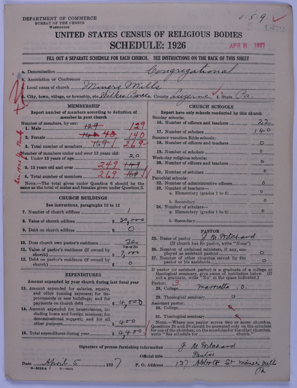 Scan of Congregational Churches: 1872