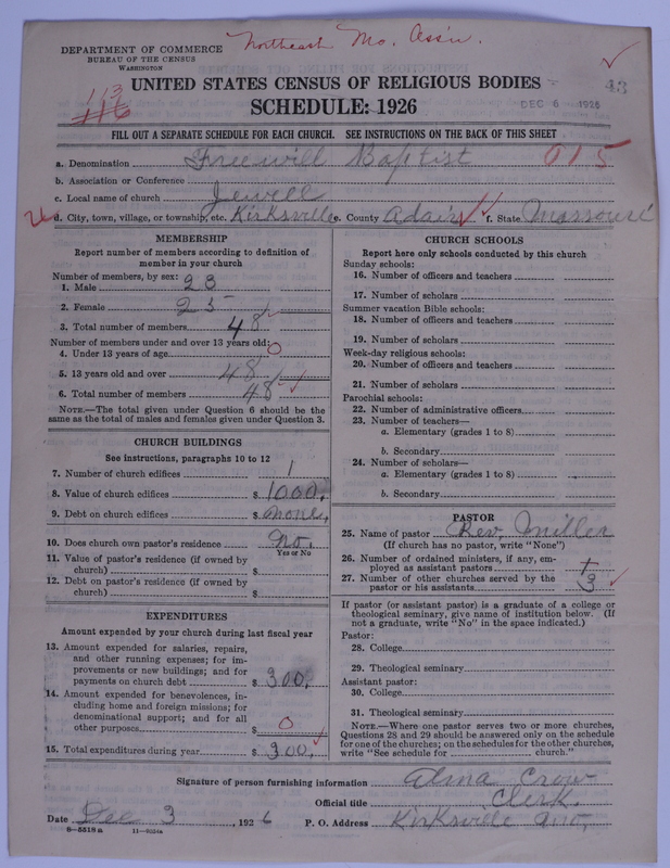 Scan of Free Will Baptists: 43