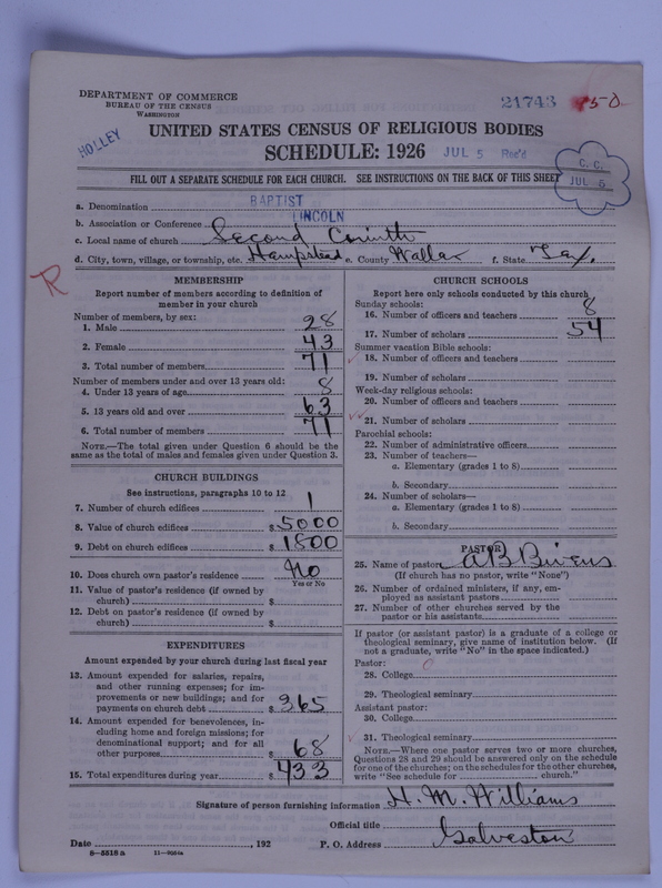 Scan of Negro Baptists: 21743