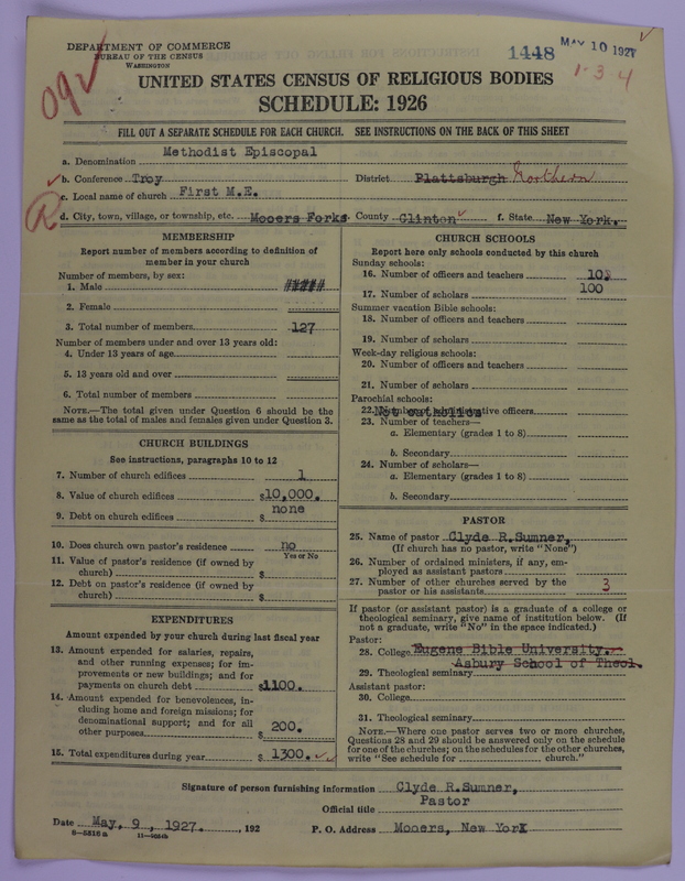 Scan of Methodist Episcopal Church: 1448