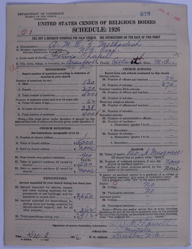 Scan of African Methodist Episcopal Zion Church: 578