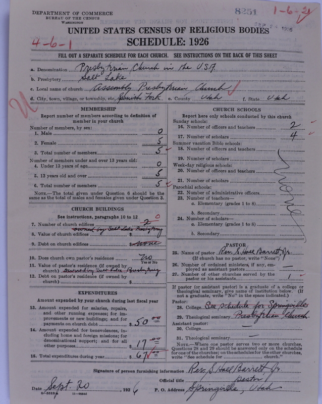 Scan of Presbyterian Church in the United States of America: 8251