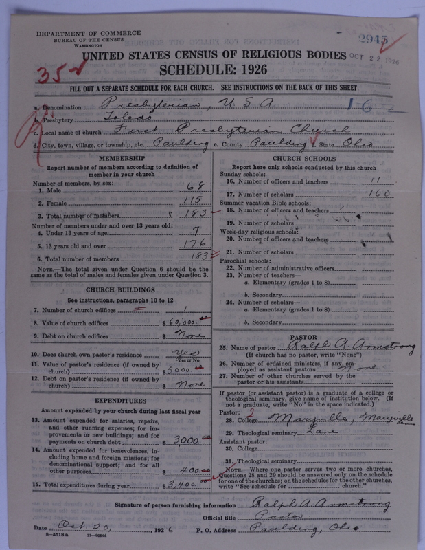Scan of Presbyterian Church in the United States of America: 2945