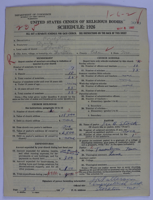 Scan of Presbyterian Church in the United States of America: 5099