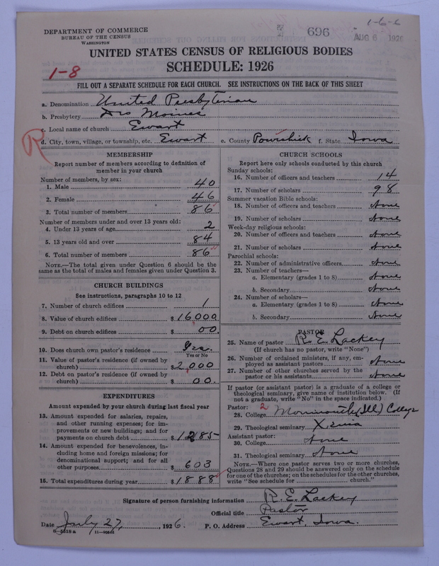 Scan of United Presbyterian Church of North America: 696