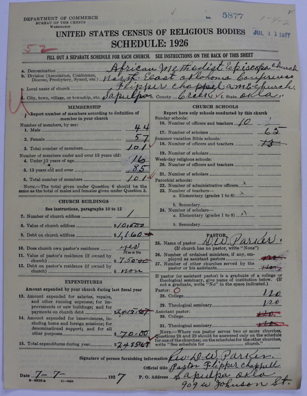 Scan of African Methodist Episcopal Church: 5877
