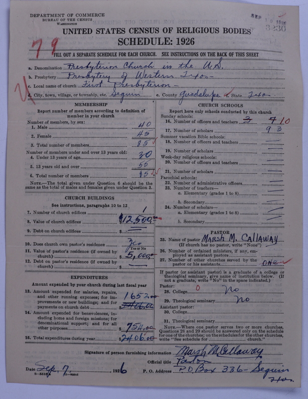 Scan of Presbyterian Church in the United States: 3230