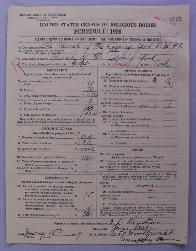 Scan of Church of the Living God, Christian Workers for Fellowship: 72