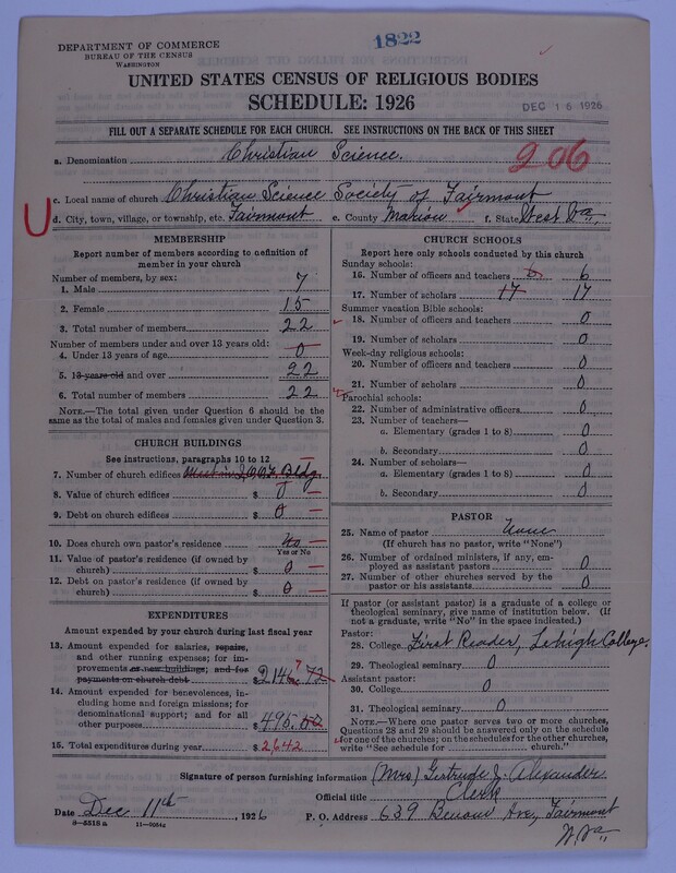 Scan of Church of Christ, Scientist: 1822