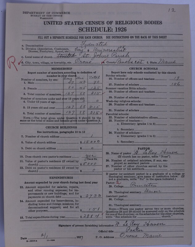 Scan of Federated Churches: 12