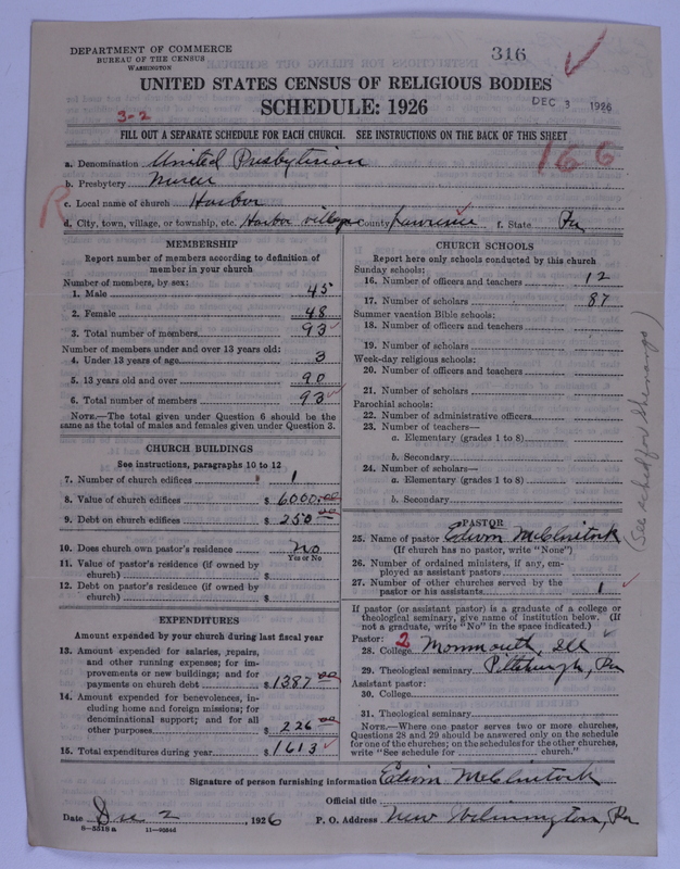 Scan of United Presbyterian Church of North America: 316
