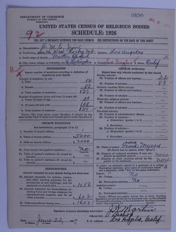 Scan of African Methodist Episcopal Zion Church: 2450