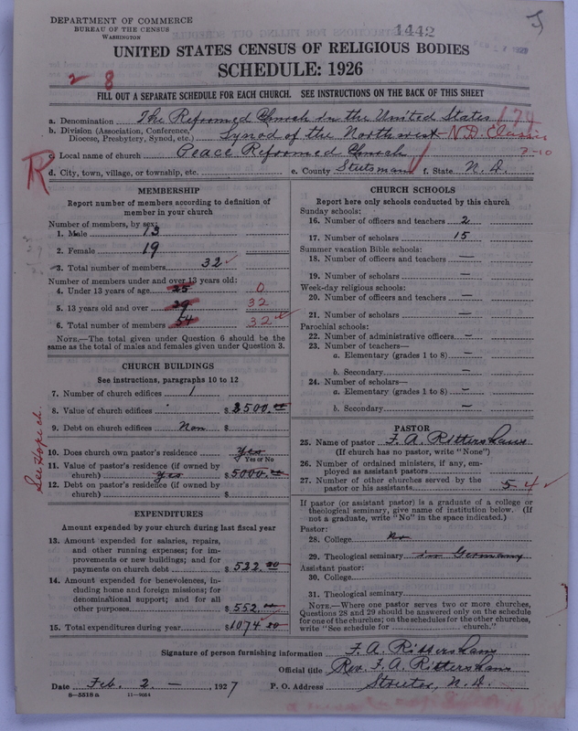 Scan of Reformed Church in the United States: 1442