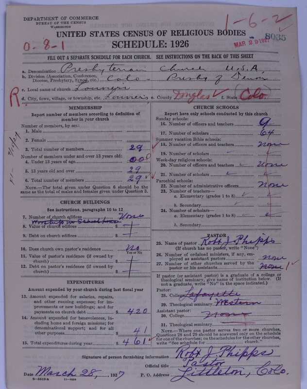 Scan of Presbyterian Church in the United States of America: 8035