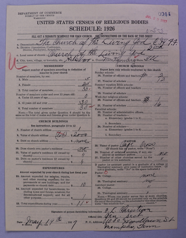 Scan of Church of the Living God, Christian Workers for Fellowship: 14