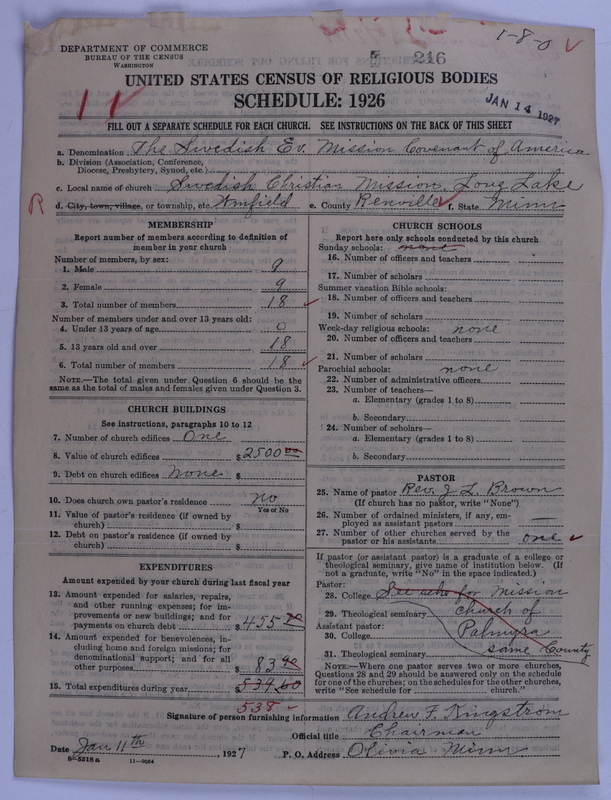 Scan of Swedish Evangelical Mission Covenant of America: 216