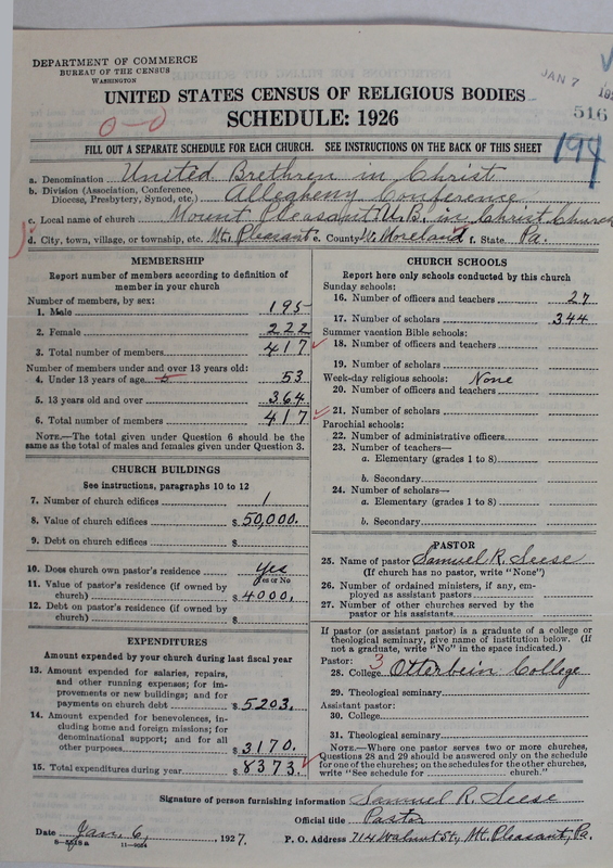 Scan of Church of the United Brethren in Christ: 516