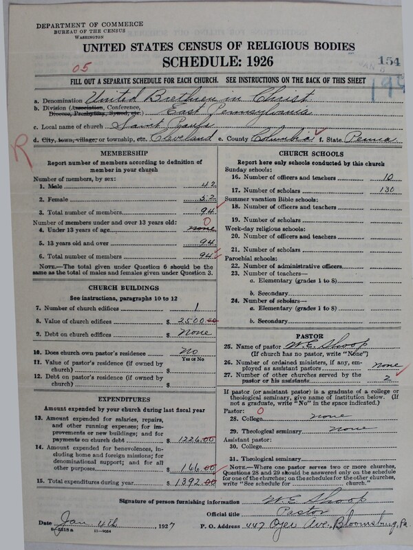 Scan of Church of the United Brethren in Christ: 154