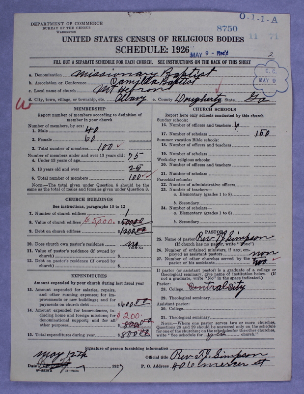 Scan of Negro Baptists: 8750