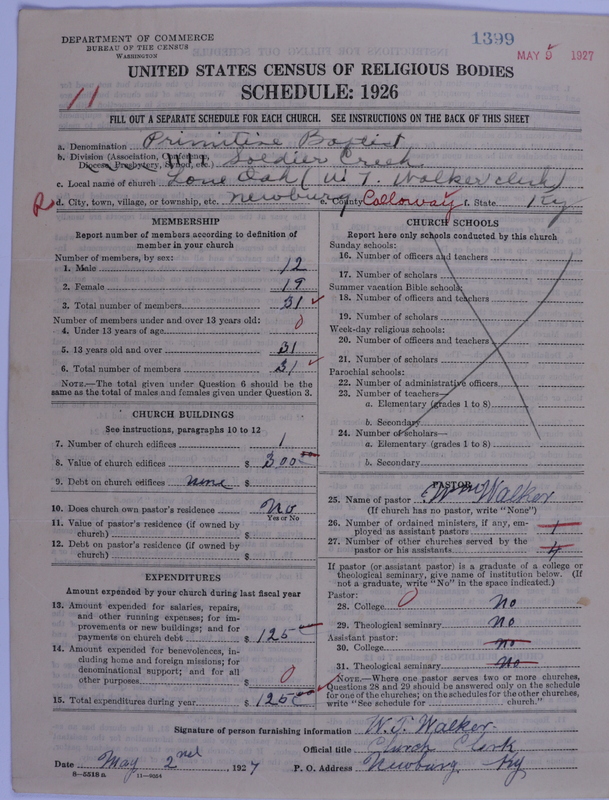 Scan of Primitive Baptists: 1399