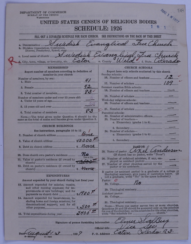 Scan of Swedish Evangelical Free Church of the United States of America: 98