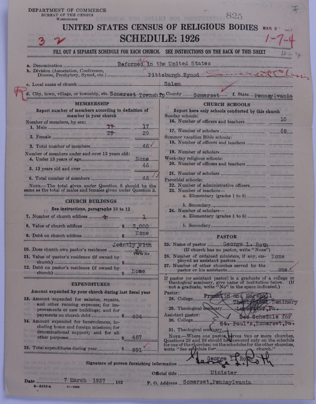 Scan of Reformed Church in the United States: 825