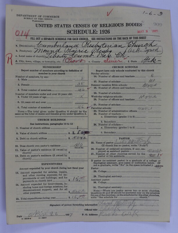 Scan of Cumberland Presbyterian Church: 909