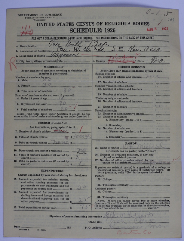 Scan of Free Will Baptists: 56