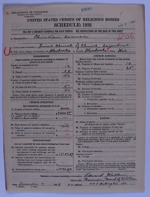 Scan of Church of Christ, Scientist: 1890