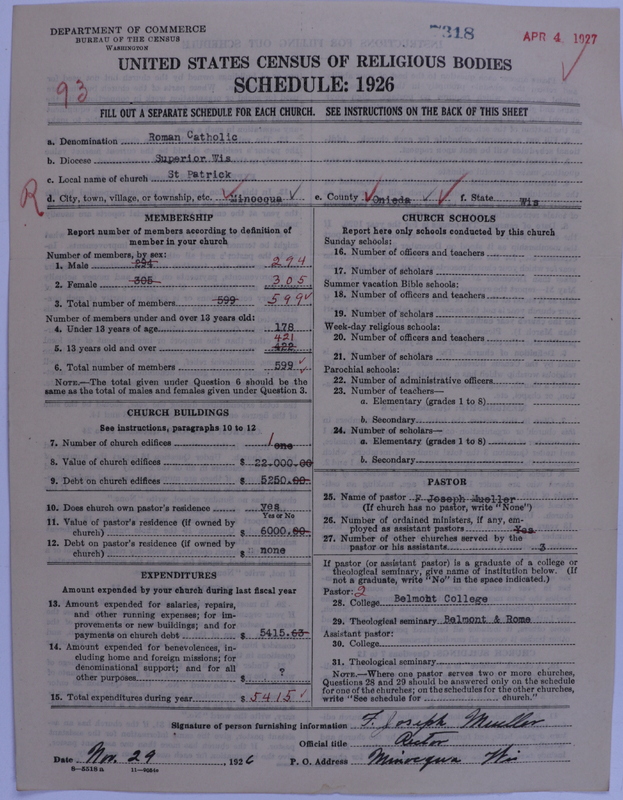 Scan of Roman Catholic Church: 7318