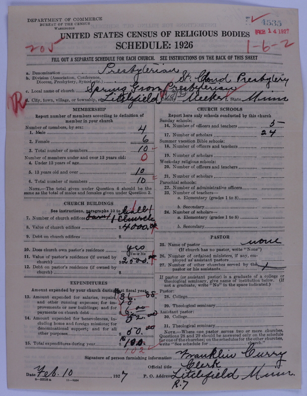 Scan of Presbyterian Church in the United States of America: 4535