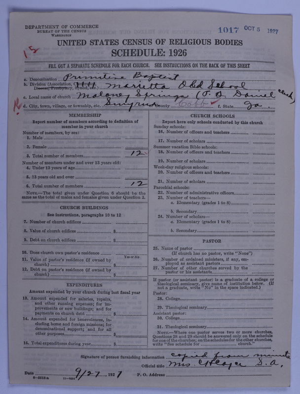 Scan of Primitive Baptists: 1017