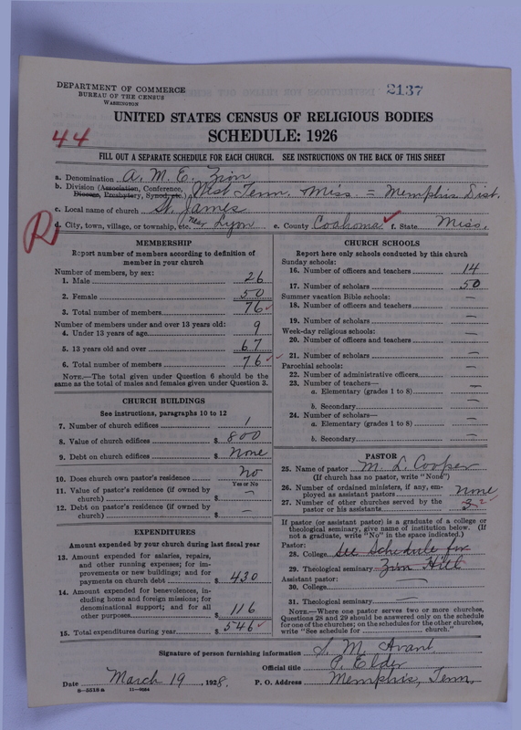 Scan of African Methodist Episcopal Zion Church: 2137