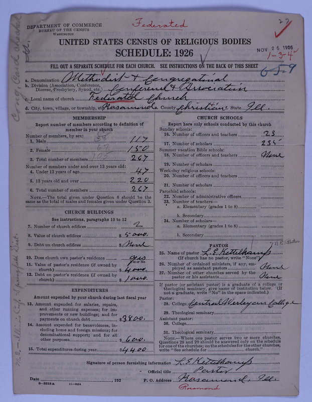 Scan of Federated Churches: 27