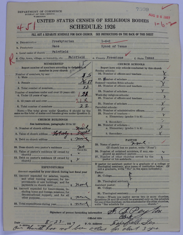 Scan of Presbyterian Church in the United States of America: 7599