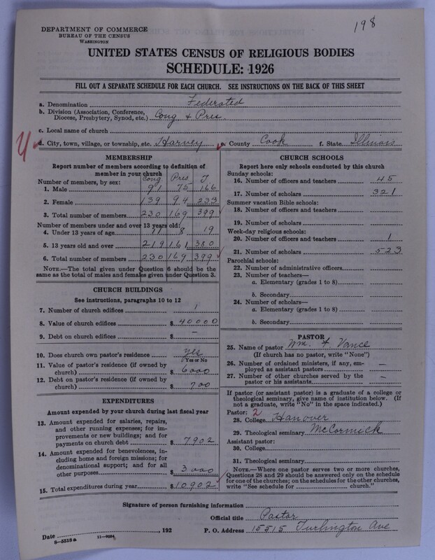 Scan of Federated Churches: 198