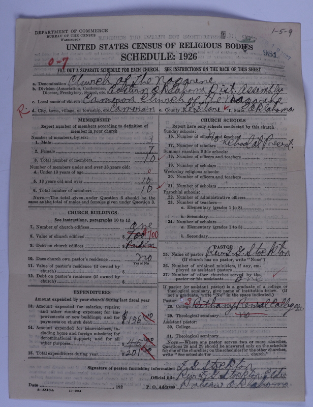Scan of Church of the Nazarene: 981