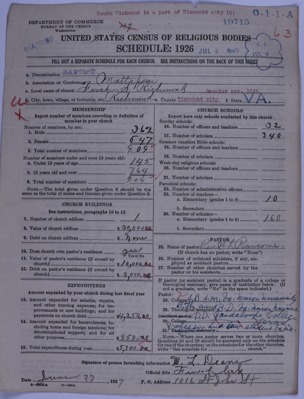 Scan of Negro Baptists: 19715