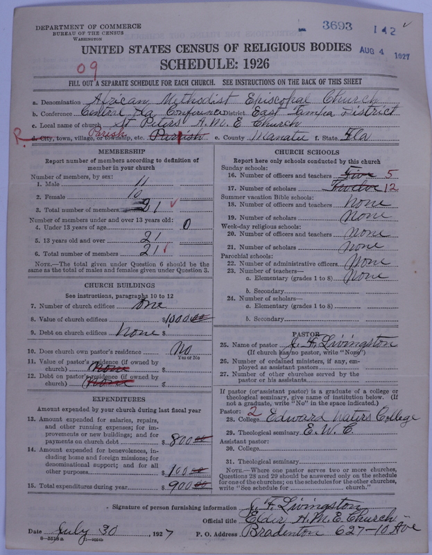 Scan of African Methodist Episcopal Church: 3693