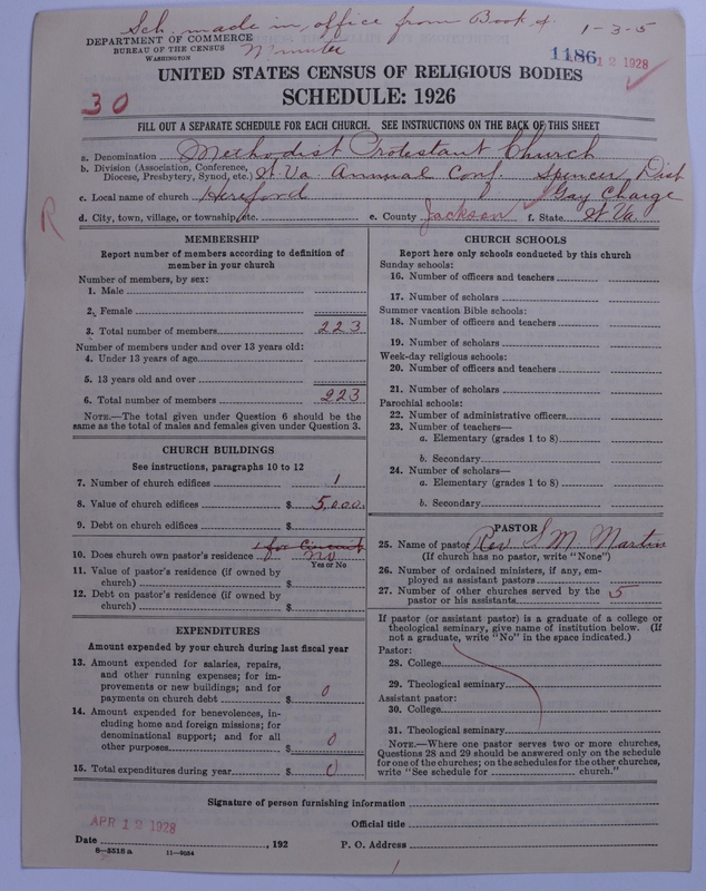 Scan of Methodist Protestant Church: 1186