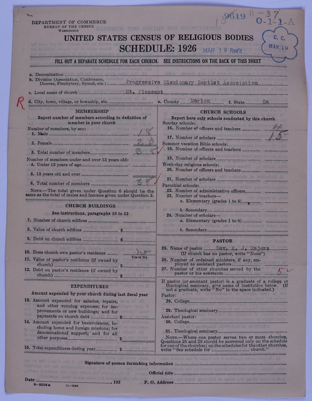 Scan of Negro Baptists: 9619