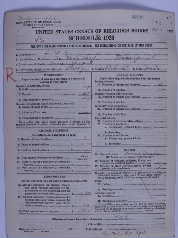 Scan of African Methodist Episcopal Church: 4896
