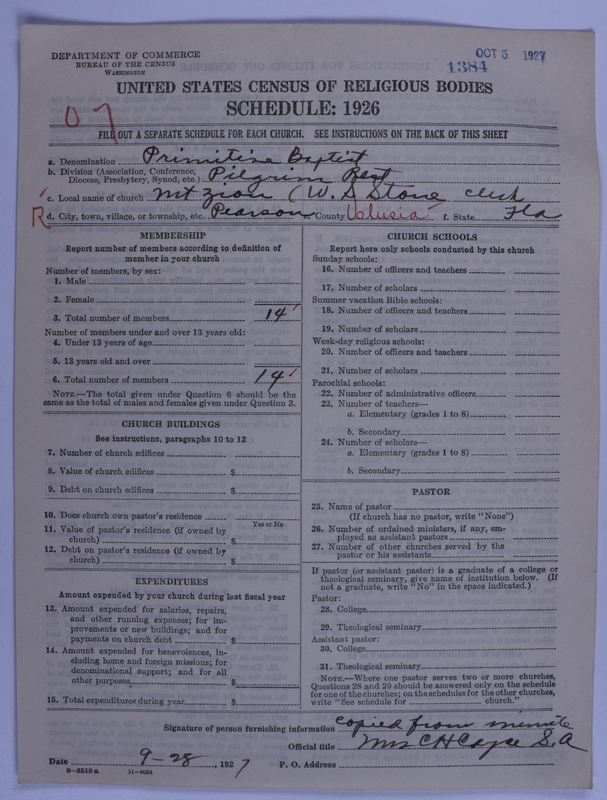Scan of Primitive Baptists: 1384