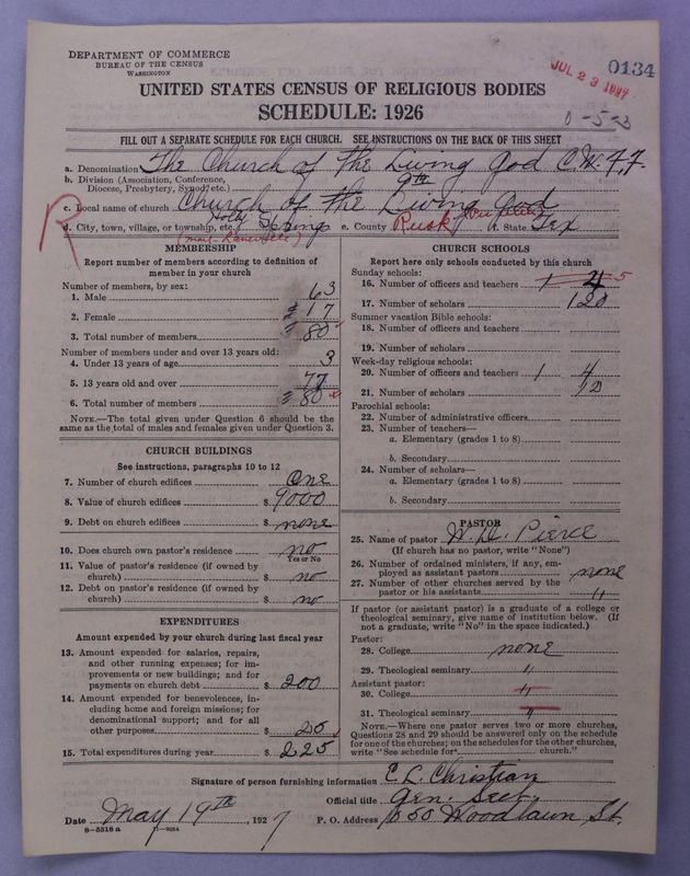 Scan of Church of the Living God, Christian Workers for Fellowship: 134