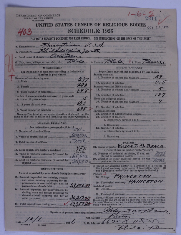 Scan of Presbyterian Church in the United States of America: 2211
