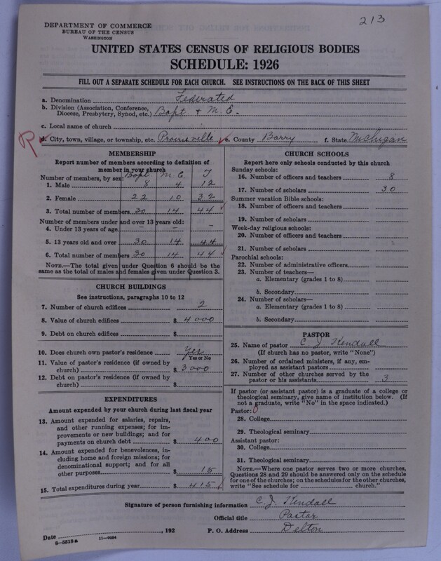 Scan of Federated Churches: 213