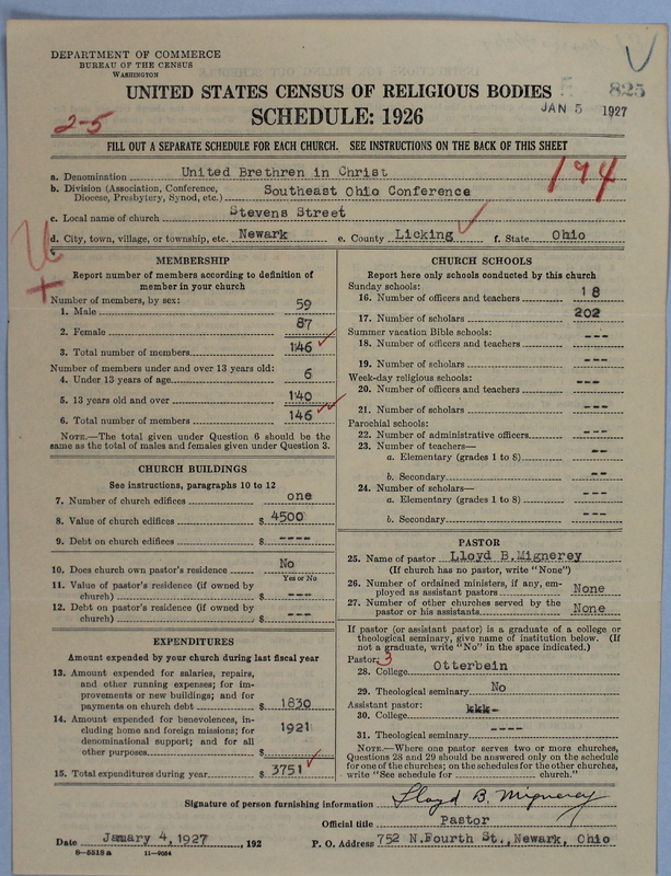Scan of Church of the United Brethren in Christ: 825