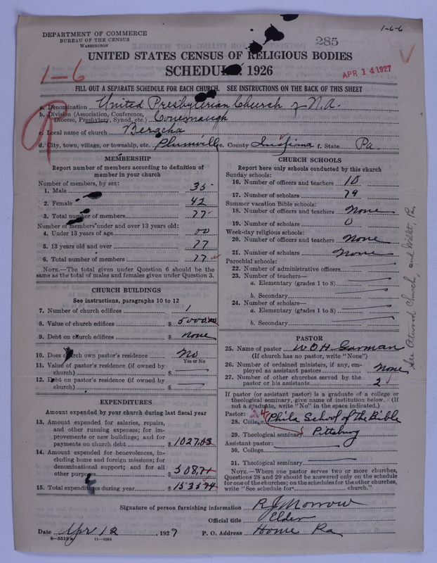 Scan of United Presbyterian Church of North America: 285